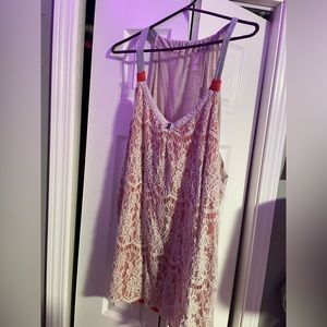 Lace design tank